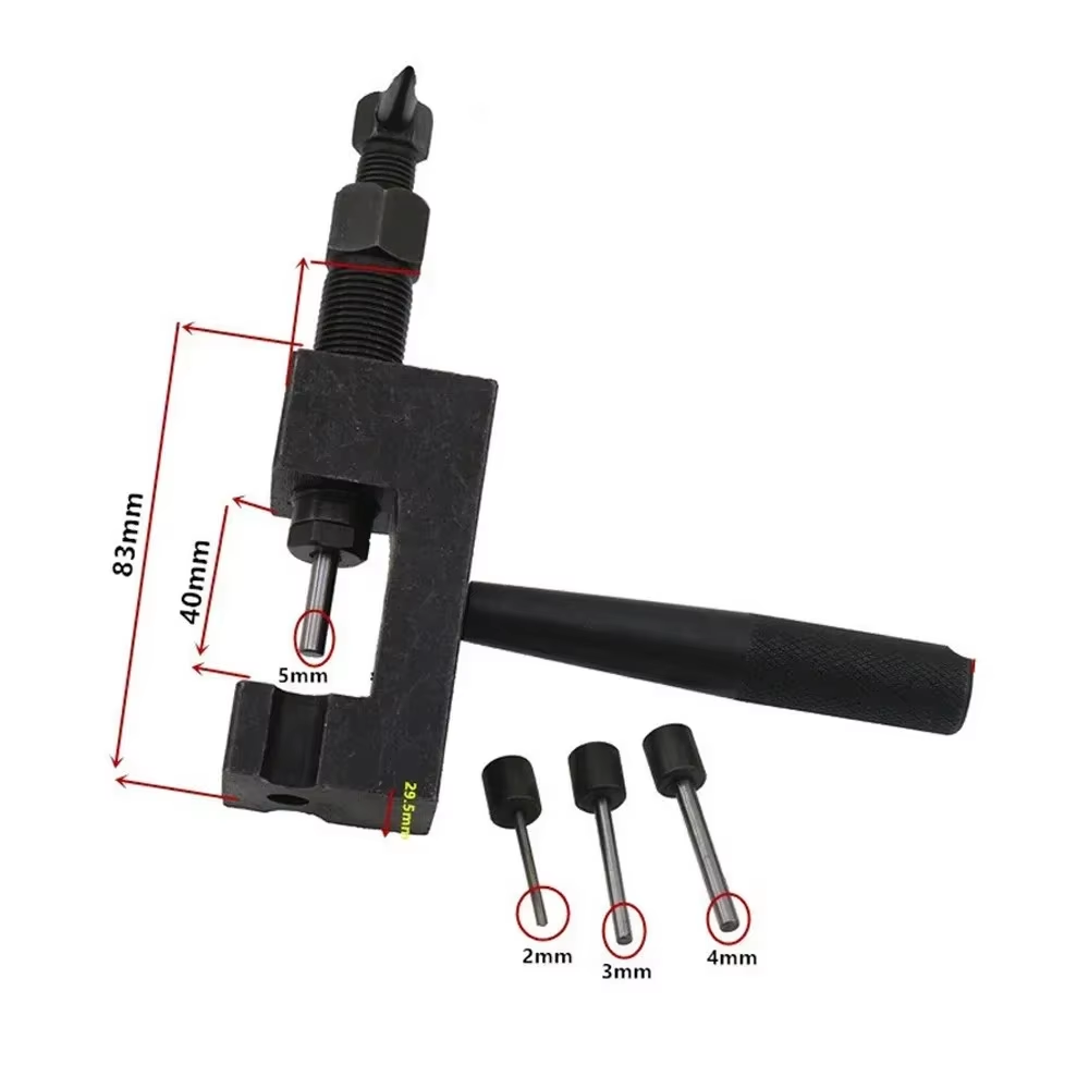 Chain Breaker - バイク用チェーンカッター、リベット工具、6ピン式、自転車チェーンピン修理用、汎用、頑丈な設計。