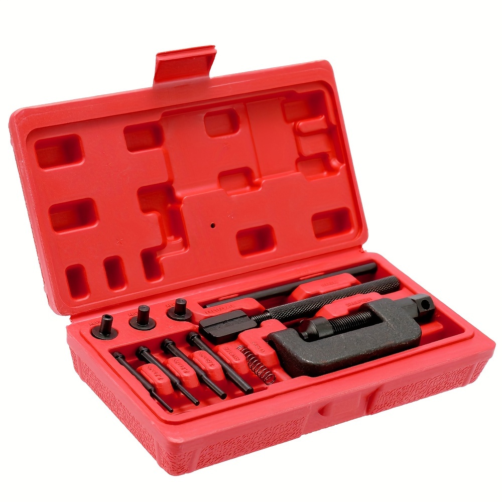 Chain Kit Motorcycle - 車,オートバイチェーン,リベット,修理ツール,タイヤ起動チェーン,ピンプレスハンドル用のモーターツールセット