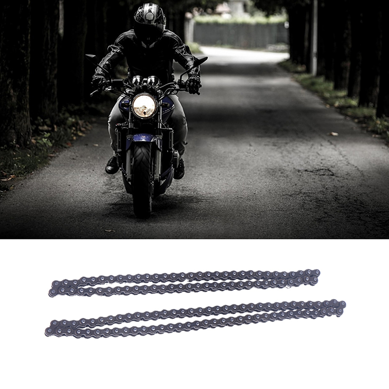 Master Link Chain - 25Hチェーン、スペアマスターリンク付き、49CC 2ストロークエンジンATVクワッドゴーカートダートポケットミニバイクセクション62/68/132/136/138/158