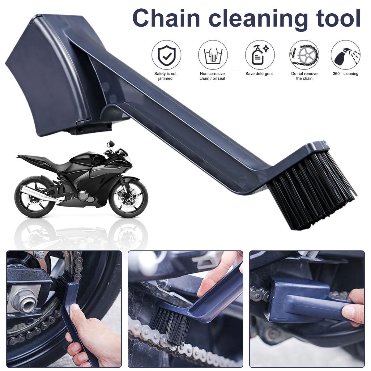 オートバイバイクチェーンクリーナーデュアルヘッド自転車クリー - Chain Breaker のレビューと価格