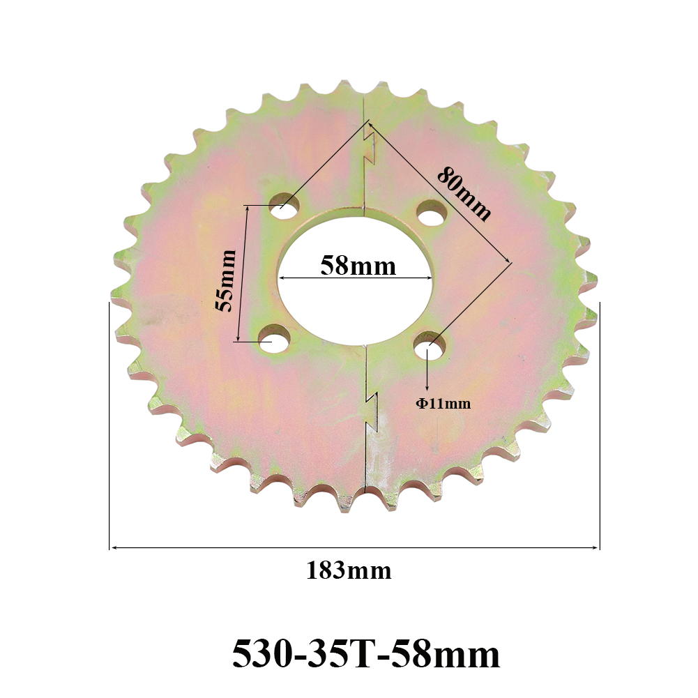 530 スプリットタイプオートバイリアスプロケット 35T/ - 530 Chain のレビューと価格