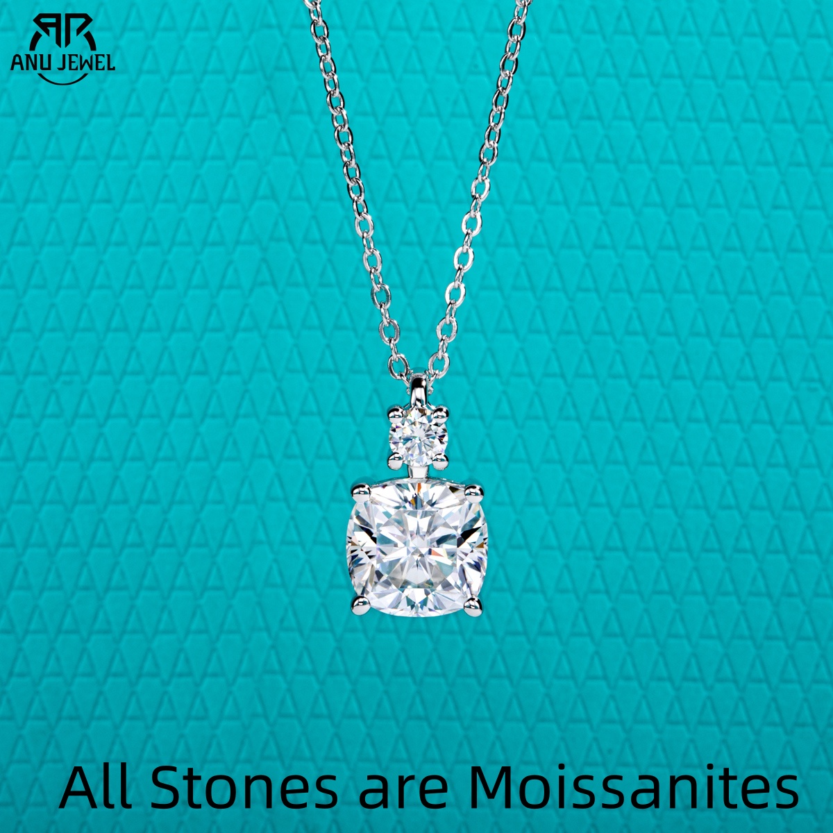 AnuJewel 2ct/2.5ct クッションカットモアッ - Ansi Chain のレビューと価格